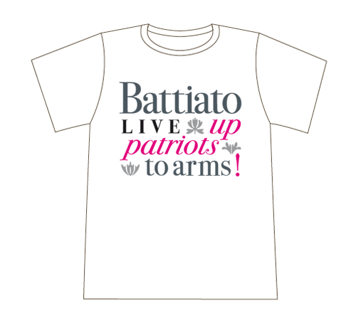 Franco Battiato. T-shirt Tour 2011